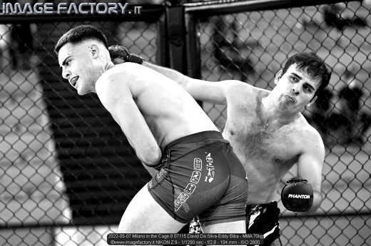 2022-05-07 Milano in the Cage 8 07115 David Da Silva-Eddy Biba - MMA 70kg